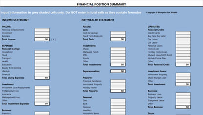 Financial Position Model
